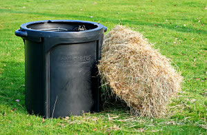 Natural grazing hay feeder